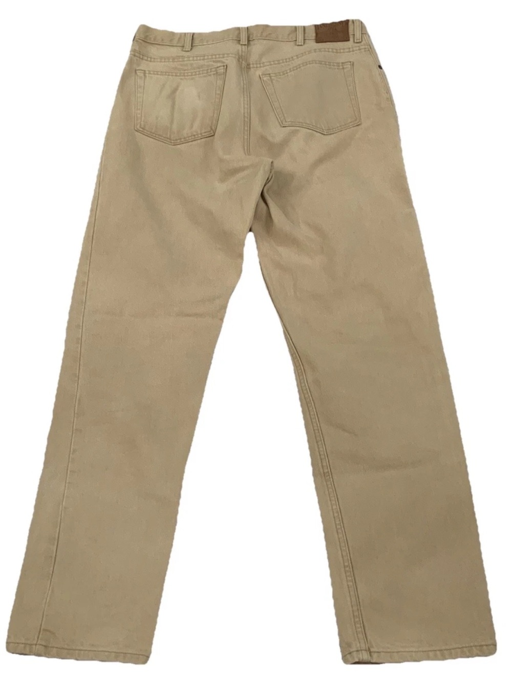 Wrangler Straight Fit Tan Denim Jeans 40x30 Stretch Straight Leg Neutral